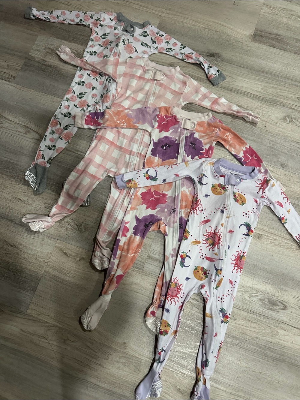 Bundle of Burt’s bees footsie for baby girl